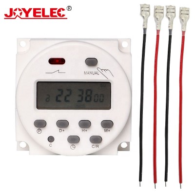 CN101A AC 220V Digital Timer Switch 7 Days Weekly Programmable Time Relay Programmer with 4 Wires