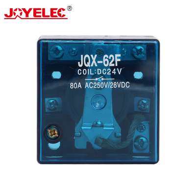 JQX-62F 1Z 80A High-power Relay DC12V DC24V AC220V Silver Point