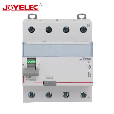 Factory Direct Selling 4P Earth Leakage Circuit Breaker DX3-ID 10A 16A 20A 25A 32A 40A 63A 2P Earth Leakage Circuit Breaker